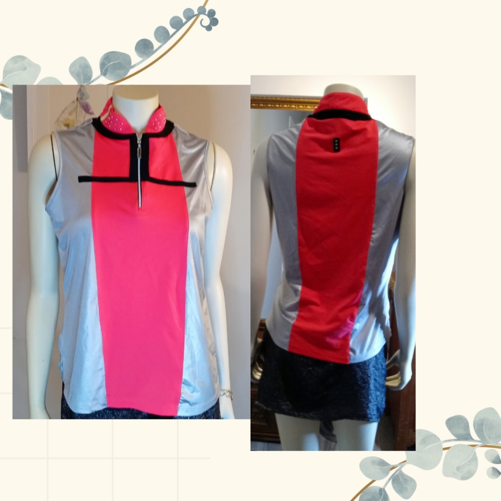 Jamie Sadok top Woman sport M Silver Pink